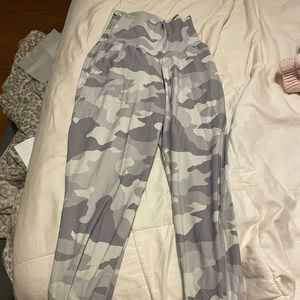 Aerie Offline white camo joggers